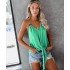 Camiseta sin mangas para mujer, cuello en V CAM00004B