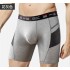 Calzoncillos GIGC tipo bóxer para hombre, de algodón, pierna larga, gris claro BOX00011C