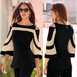 Blusa de manga 3/4 con hombros descubiertos para mujer CAM00005A