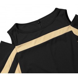 Blusa de manga 3/4 con hombros descubiertos para mujer CAM00005A Blusa de manga 3/4 con hombros descubiertos para mujer CAM00005A