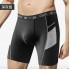 Calzoncillos GIGC tipo bóxer para hombre, de algodón, pierna larga, gris oscuro BOX00011D