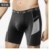 Calzoncillos GIGC tipo bóxer para hombre, de algodón, pierna larga, gris oscuro BOX00011D