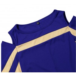 Blusa de manga 3/4 con hombros descubiertos para mujer CAM00005B Blusa de manga 3/4 con hombros descubiertos para mujer CAM00005B