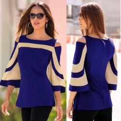 Blusa de manga 3/4 con hombros descubiertos para mujer CAM00005B