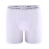 Boxer pierna larga de 100% algodón para hombre, blanco BOX00010A