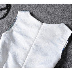 Vestido de verano con estampado floral de mariposas, sin mangas, para niñas VES00006B
