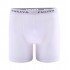 Boxer pierna larga de 100% algodón para hombre, blanco BOX00010A