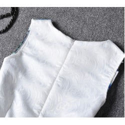 Vestido de verano con estampado floral de mariposas, sin mangas, para niñas VES00006C