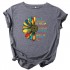 Camiseta para mujer divertida con diseño de flor CAM00017A