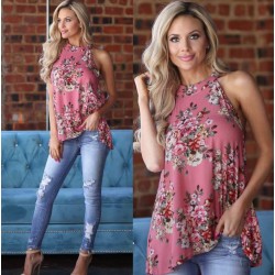 Camisa sin mangas de verano con estampado floral para mujer CAM00007B