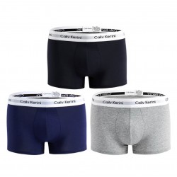 Boxers para hombre, juego de 3 piezas negro, azul, gris BOX00003A