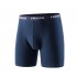 Boxer pierna larga de 100% algodón para hombre, azul BOX00010C