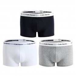Boxers para hombre, juego de 3 piezas negro, blanco, gris BOX00003B