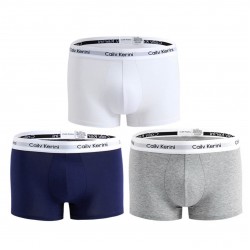 Boxers para hombre, juego de 3 piezas blanco, azul,gris BOX00003C