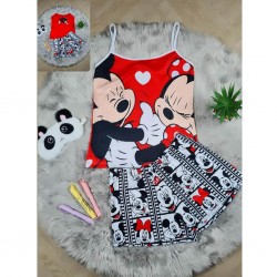 Pijamas con short de piel de durazno, pijamas colombianas PIJ00005C