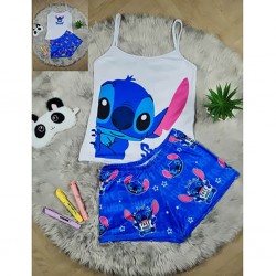 Pijamas con short de piel de durazno, pijamas colombianas PIJ00005A