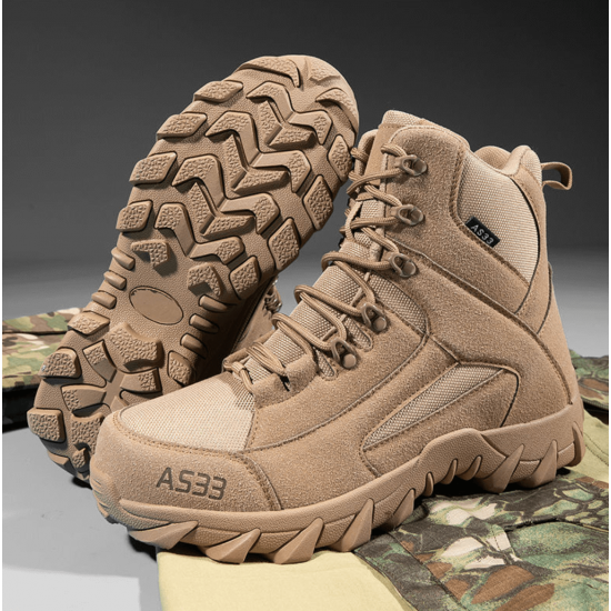 Zapatos de seguridad de alta resistencia, botas tacticas  color cafe ZAP00731-1