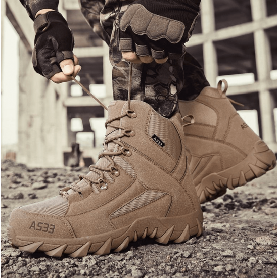 Zapatos de seguridad de alta resistencia, botas tacticas  color cafe ZAP00731-1