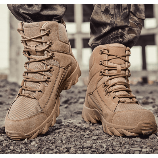 Zapatos de seguridad de alta resistencia, botas tacticas  color cafe ZAP00731-1