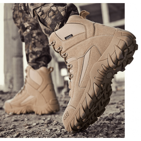 Zapatos de seguridad de alta resistencia, botas tacticas  color cafe ZAP00731-1