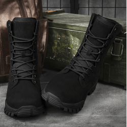 Zapatos de seguridad de alta resistencia, botas tacticas altas  color negro ZAP00732-2