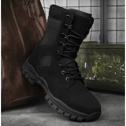 Zapatos de seguridad de alta resistencia, botas tacticas altas  color negro ZAP00732-2