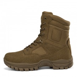 Zapatos de seguridad de alta resistencia, botas tacticas altas  color cafe ZAP00732-1