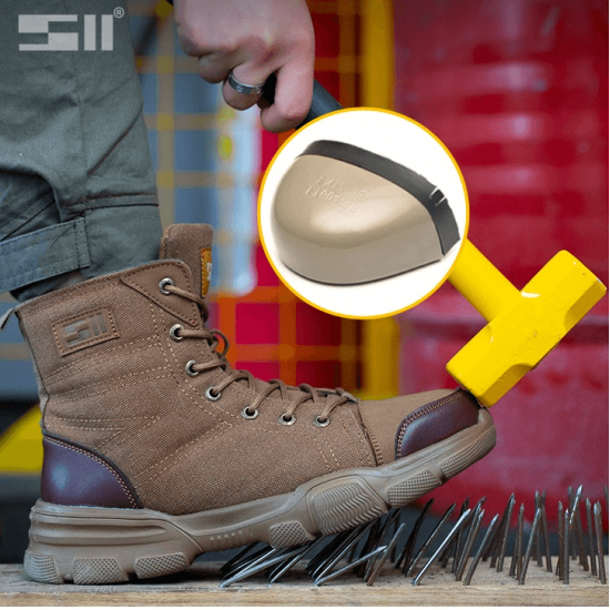 Zapatos para trabajar con punta de acero, antideslizantes, color cafe ZAP00765-1 Zapatos para trabajar con punta de acero, antideslizantes, color cafe ZAP00765-1