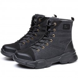 Zapatos para trabajar con punta de acero, antideslizantes, color negro ZAP00765-2