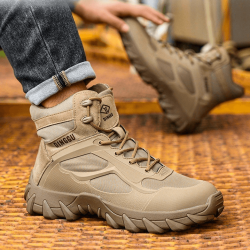 Zapatos para trabajo con punta de acero, color beige ZAP00767-1