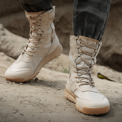 Botas tacticas altas, zapatos de seguridad, color beige ZAP00768-1