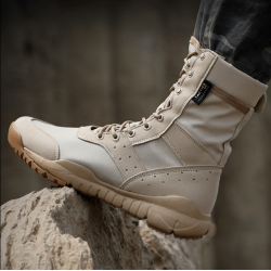 Botas tacticas altas, zapatos de seguridad, color beige ZAP00768-1