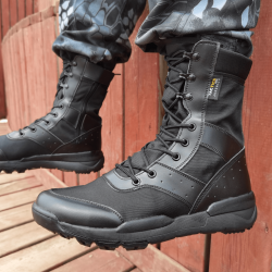 Botas tacticas altas, zapatos de seguridad, color negro ZAP00768-2