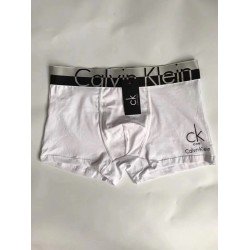 Boxer Calvin Klein de algodon para hombre, color liso, blanco BOX00008F
